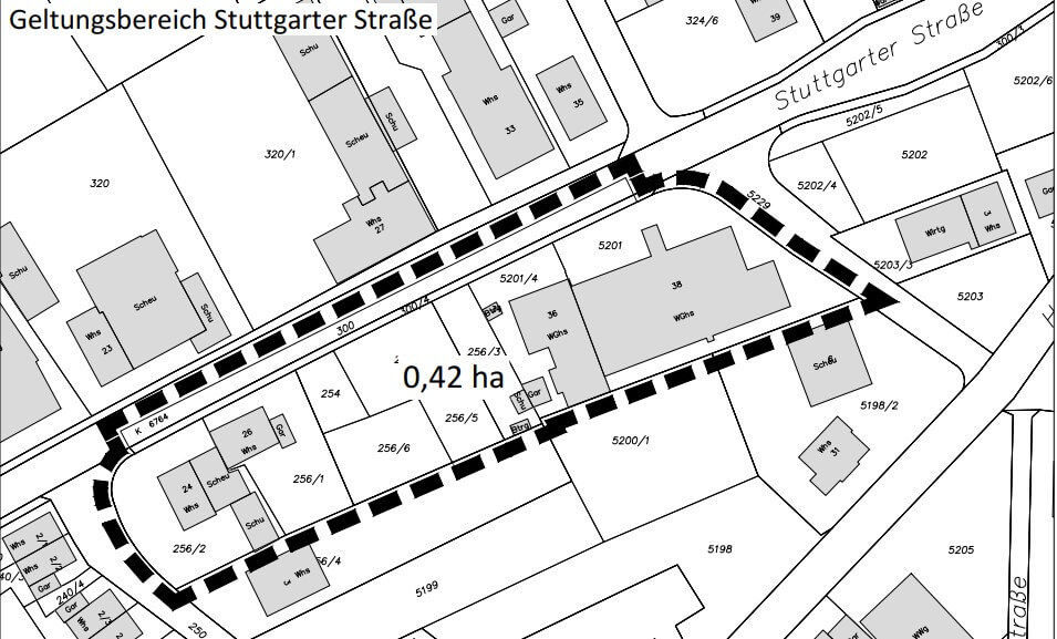 Planzeichnung Bplan Veränderungssperre